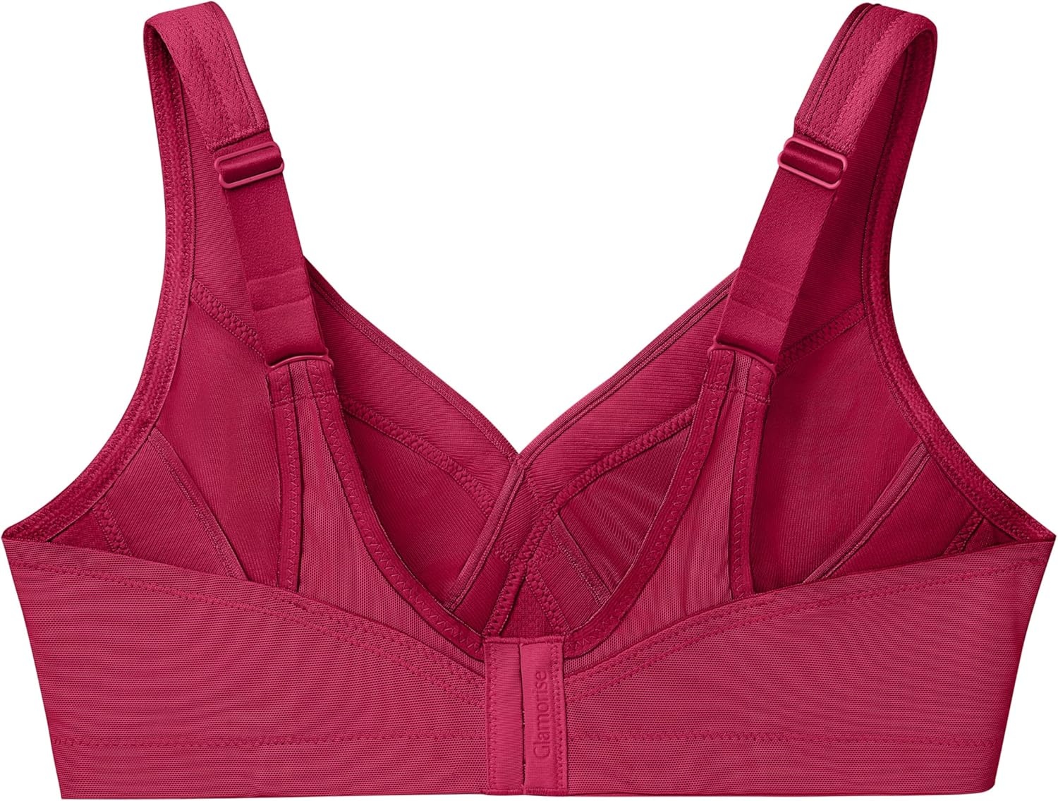 image:imageGlamorise Full Figure Plus Size MagicLift Seamless Sports Bra Wirefree 1006Ruby Red