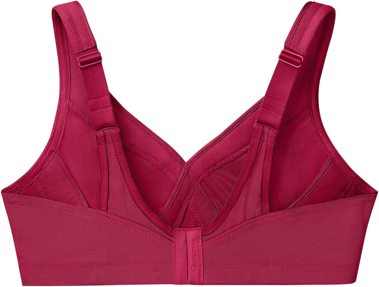 image:imageGlamorise Full Figure Plus Size MagicLift Seamless Sports Bra Wirefree 1006Ruby Red