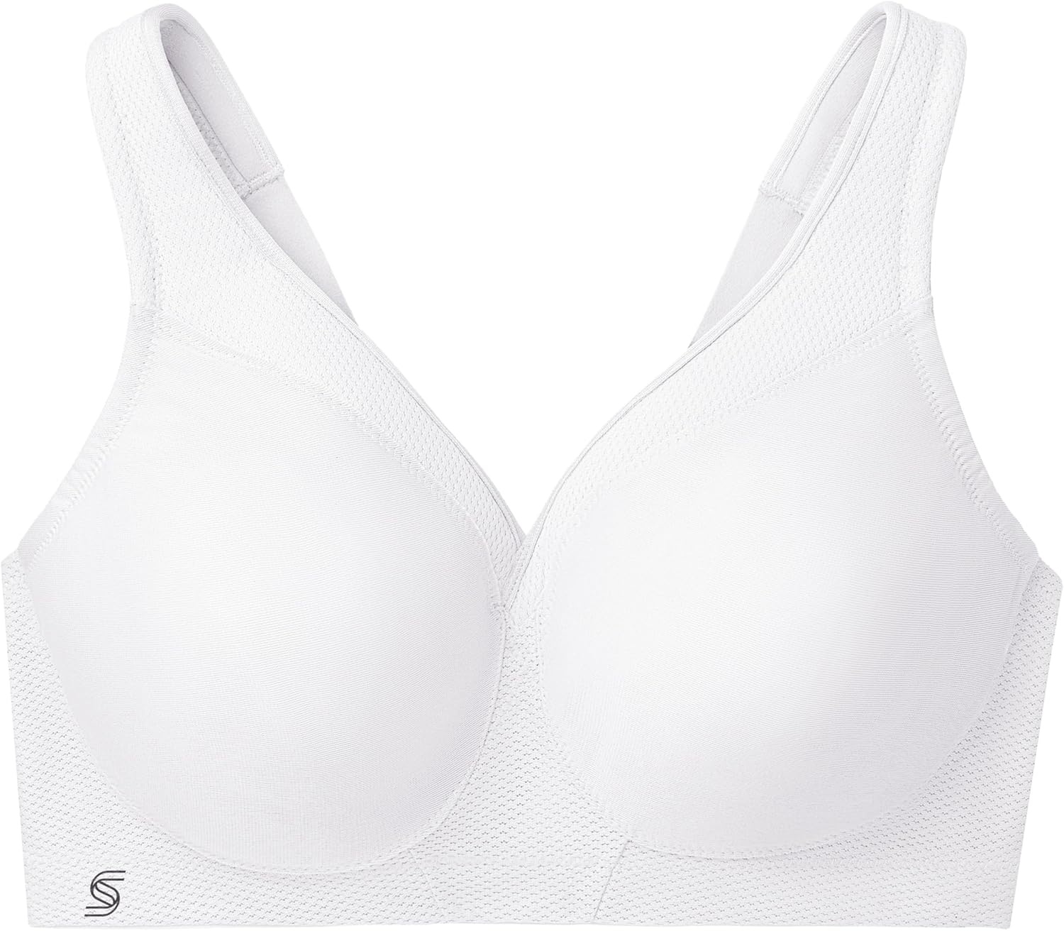 image:imageGlamorise Full Figure Plus Size MagicLift Seamless Sports Bra Wirefree 1006White