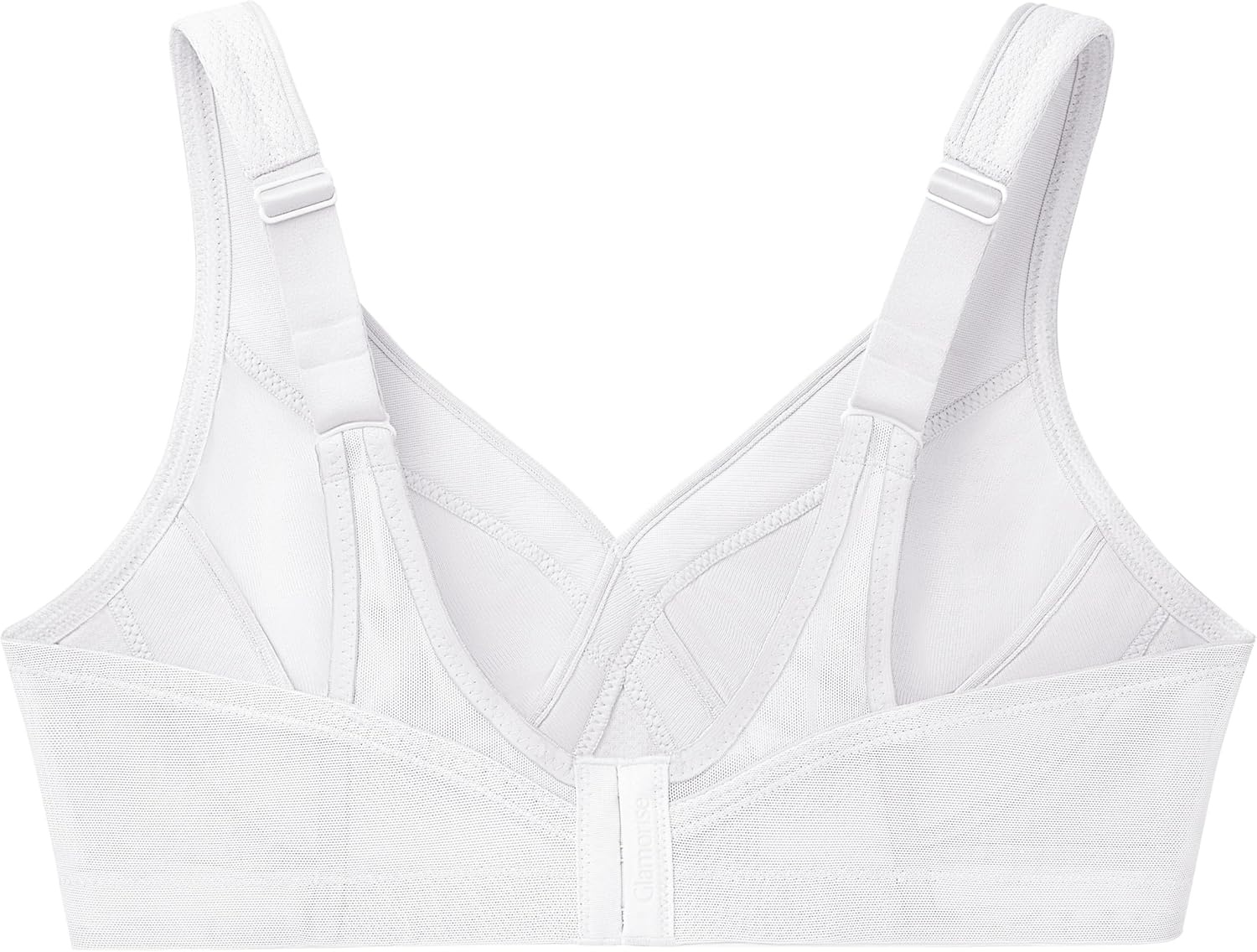 image:imageGlamorise Full Figure Plus Size MagicLift Seamless Sports Bra Wirefree 1006White