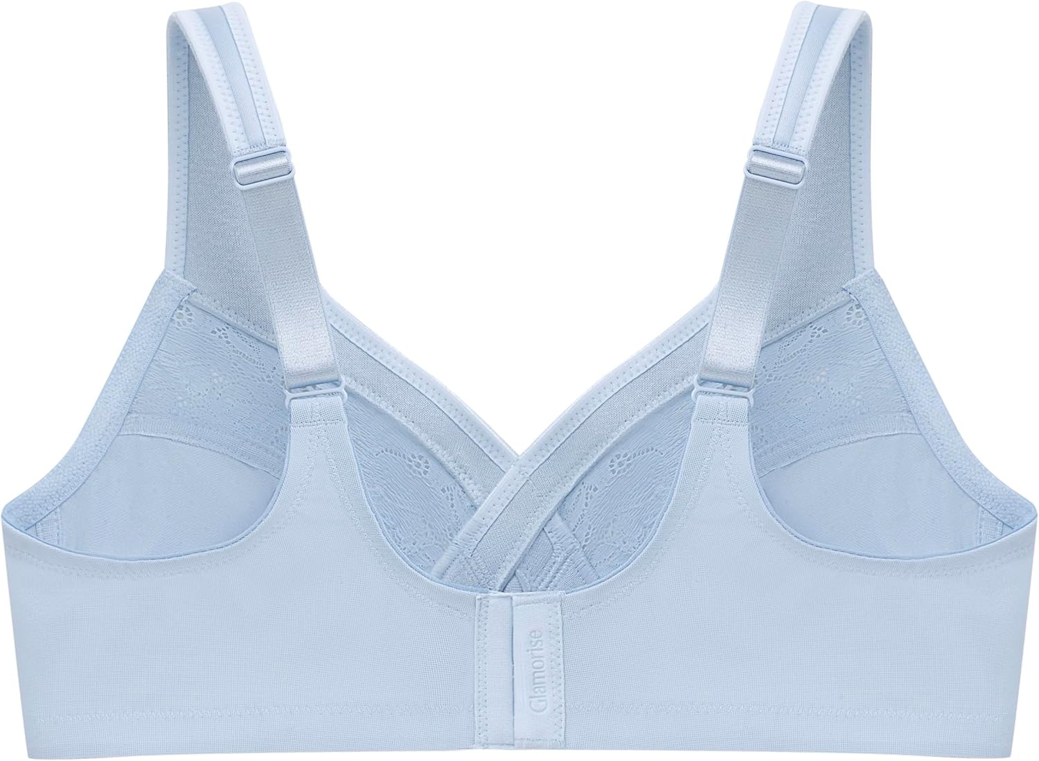 image:imageGlamorise Womens Full Figure Wirefree Minimizer Support Bra 1003Light Blue