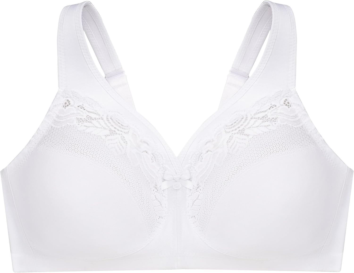 image:imageGlamorise Womens Full Figure Wirefree Minimizer Support Bra 1003White