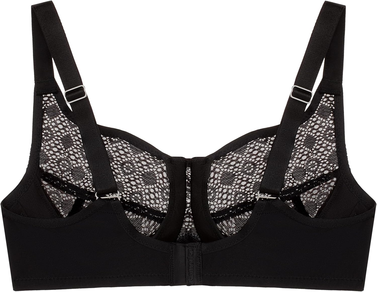 image:imageGlamorise Womens Lace Comfort Wonderwire Bra Underwire 9855Black