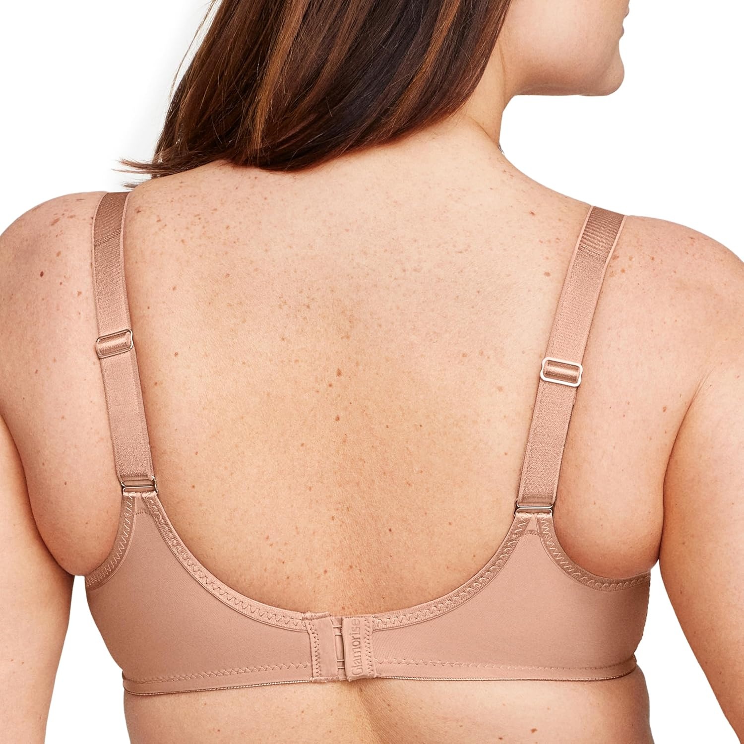 image:imageGlamorise Womens Lace Comfort Wonderwire Bra Underwire 9855Cappuccino