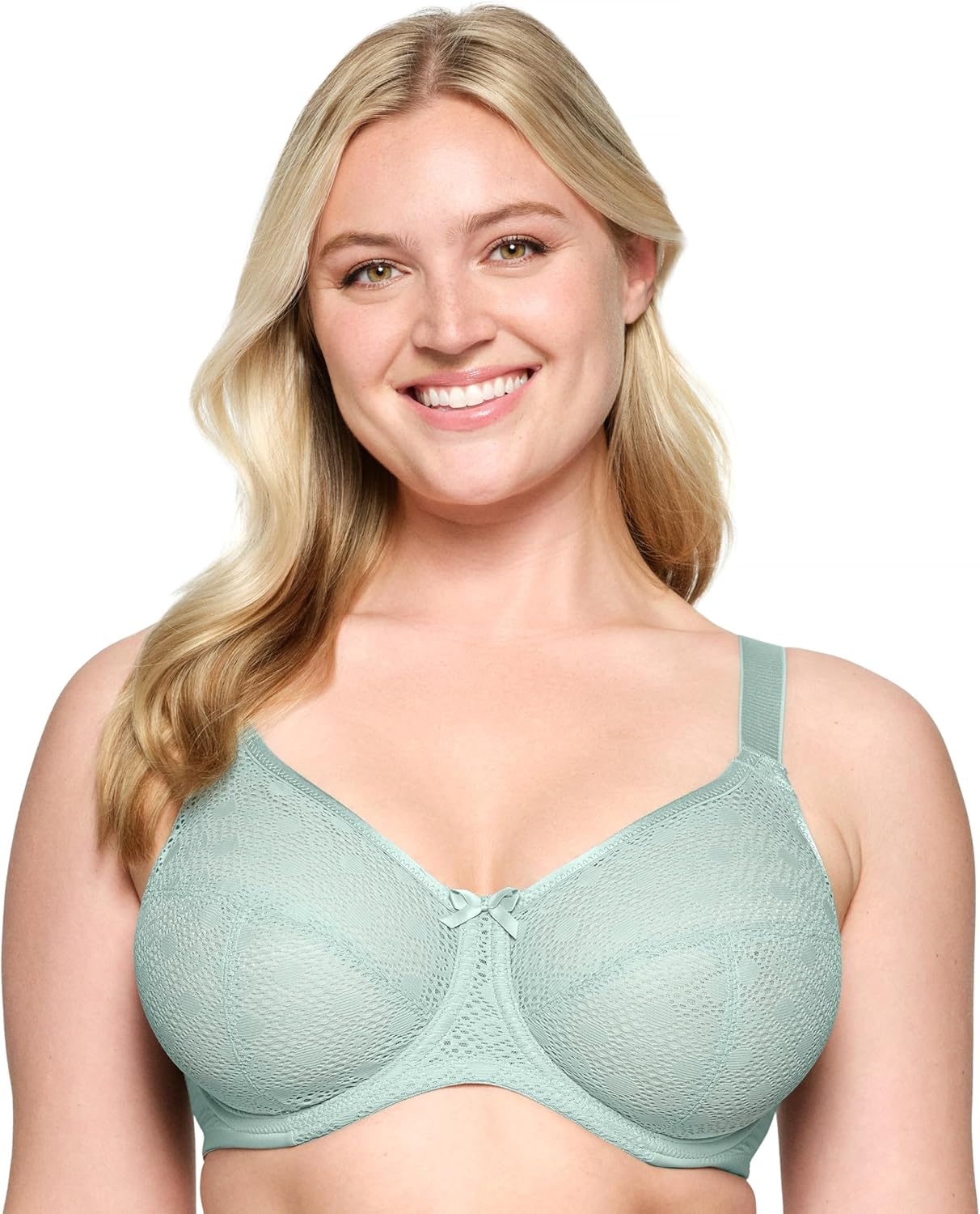 image:imageGlamorise Womens Lace Comfort Wonderwire Bra Underwire 9855Jade