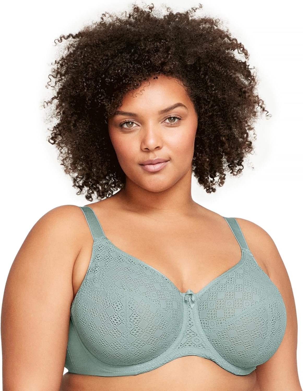 image:imageGlamorise Womens Lace Comfort Wonderwire Bra Underwire 9855Jade