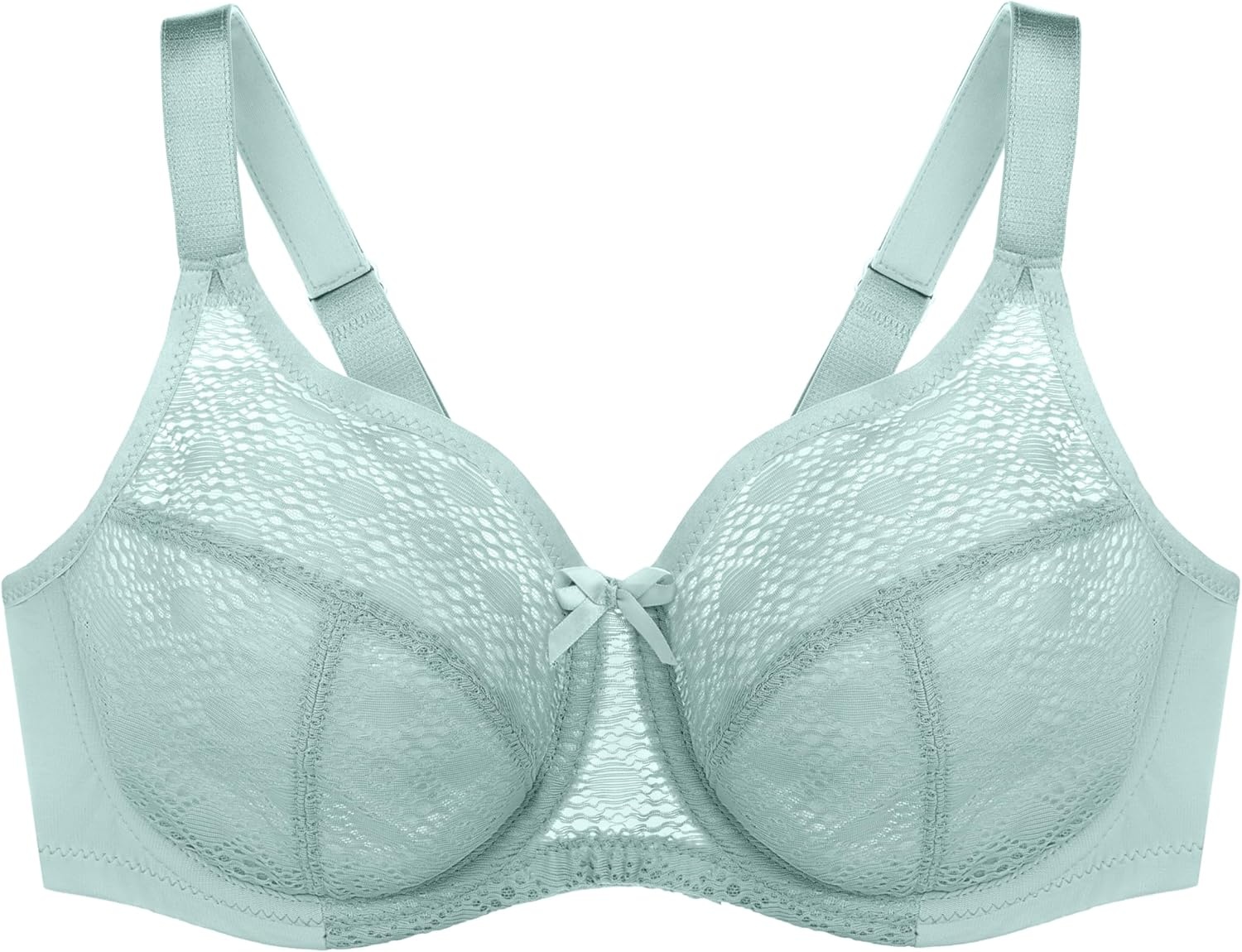 image:imageGlamorise Womens Lace Comfort Wonderwire Bra Underwire 9855Jade