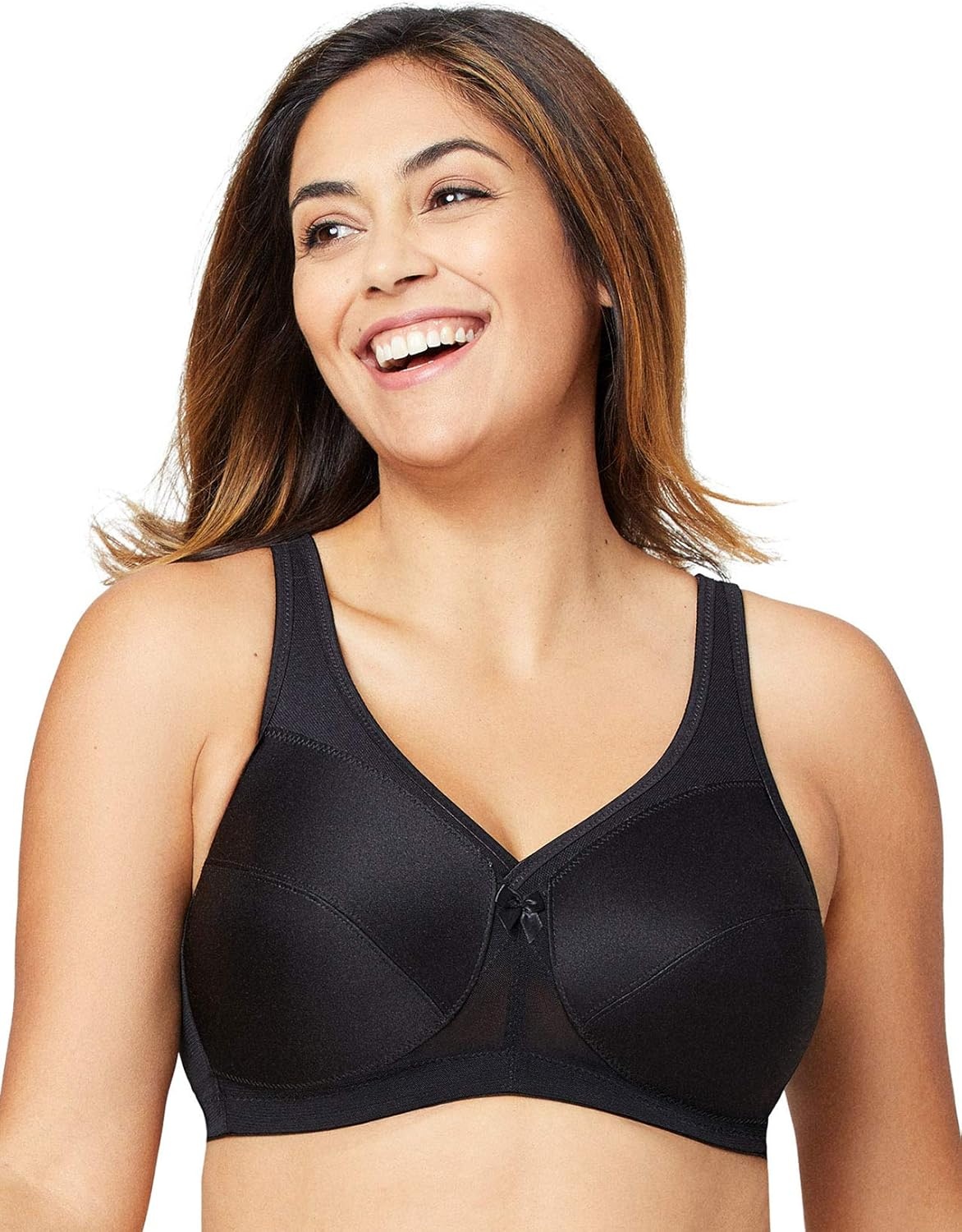 image:imageGlamorise Womens MagicLift Active Support Bra Wirefree 1005Black