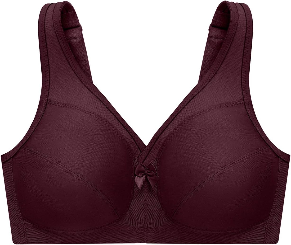 image:imageGlamorise Womens MagicLift Active Support Bra Wirefree 1005Wine