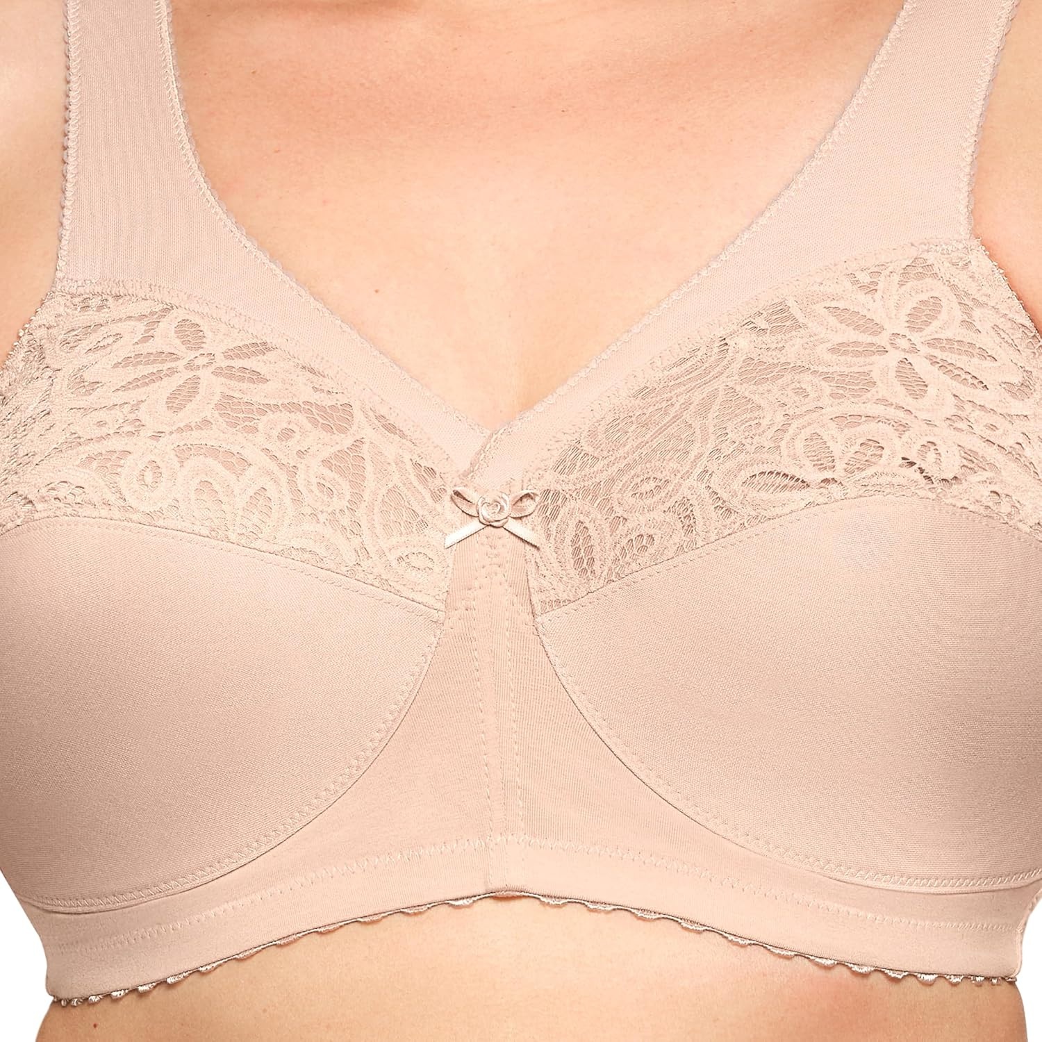 image:imageGlamorise Womens MagicLift Cotton Support Bra Wirefree 1001Caf