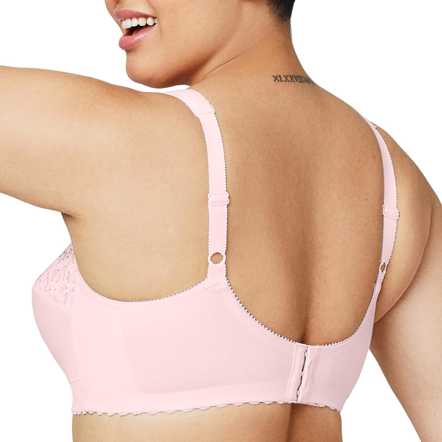 image:imageGlamorise Womens MagicLift Cotton Support Bra Wirefree 1001Pale Pink