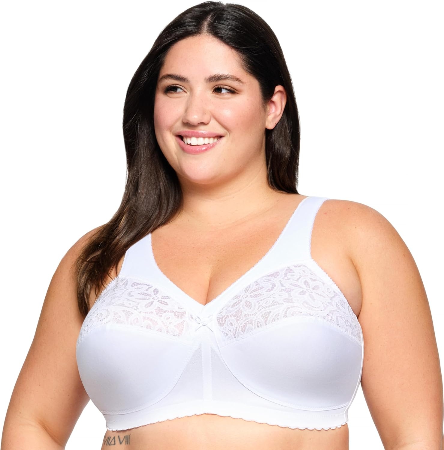 image:imageGlamorise Womens MagicLift Cotton Support Bra Wirefree 1001White