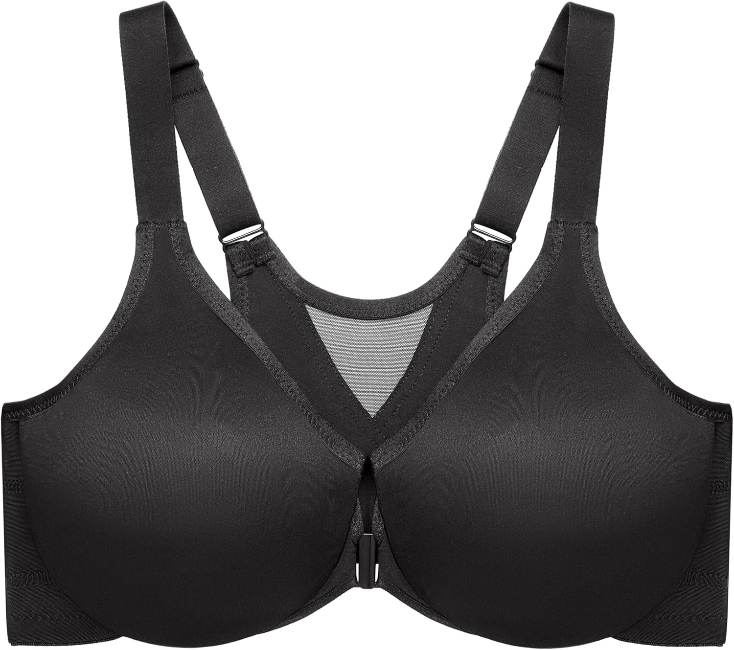 image:imageGlamorise Womens Posture Back Wonderwire Bra Underwire 9265Black