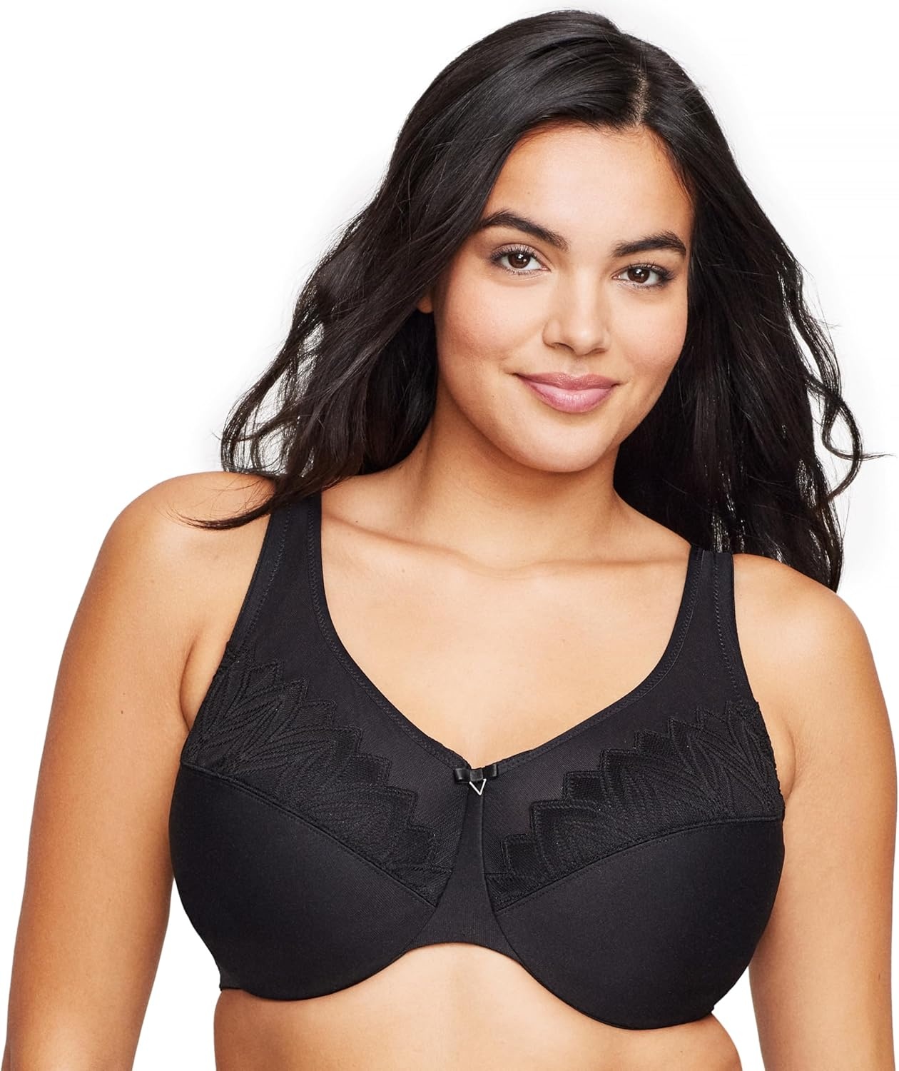 image:imageGlamorise Womens Wonderwire Minimizer Bra Underwire 9003Black