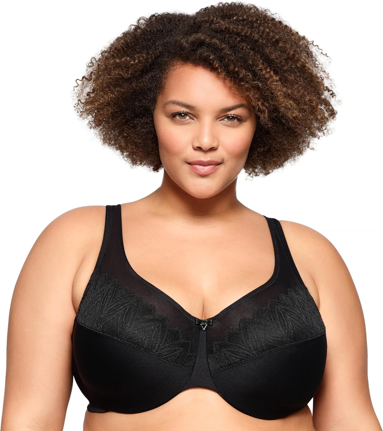 image:imageGlamorise Womens Wonderwire Minimizer Bra Underwire 9003Black