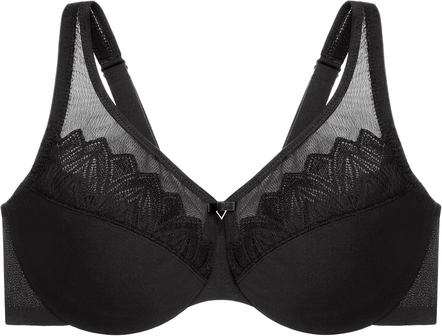 image:imageGlamorise Womens Wonderwire Minimizer Bra Underwire 9003Black