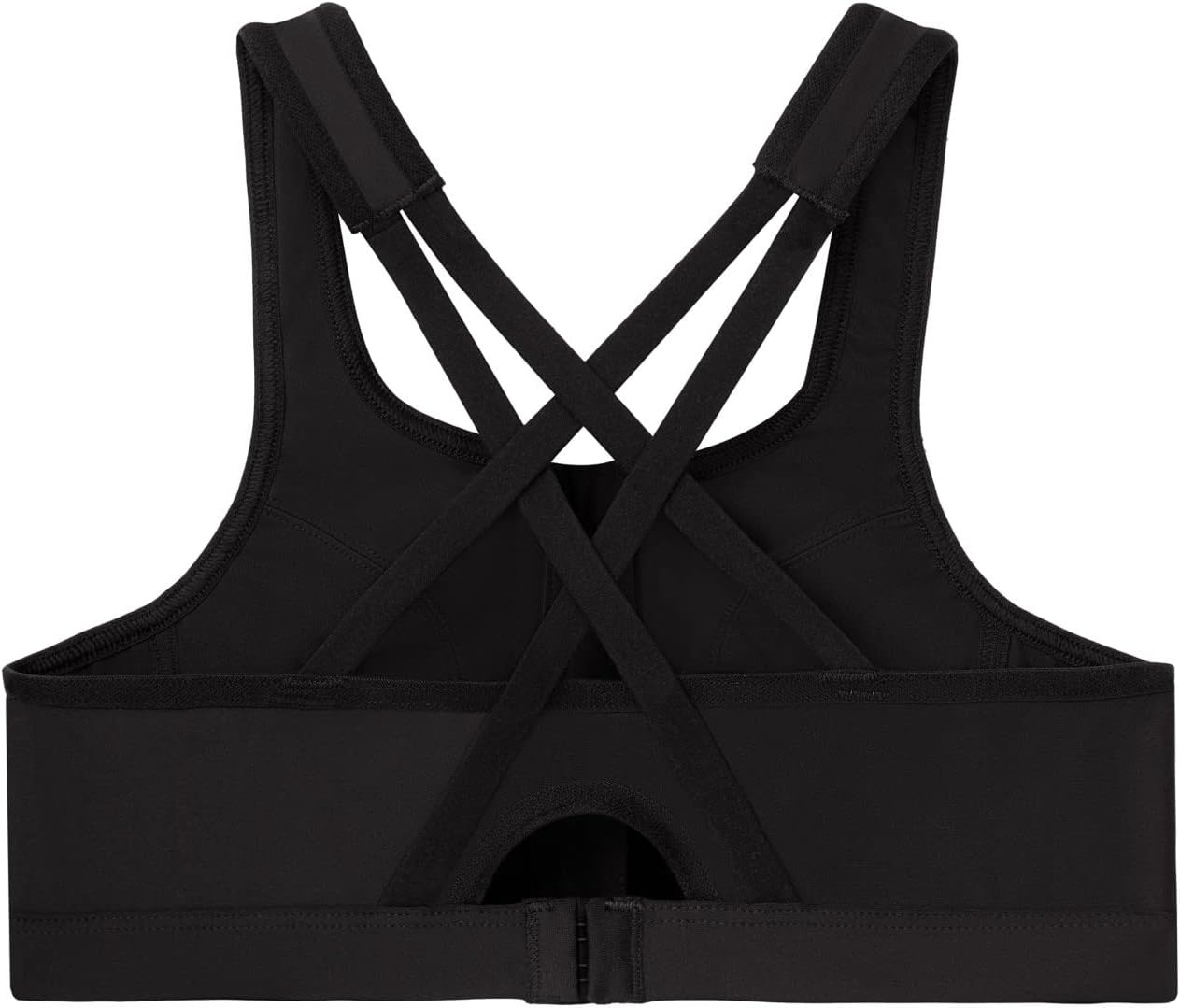 image:imageGlamorise Womens Zip Up FrontClose Sports Bra Wirefree 9266Black
