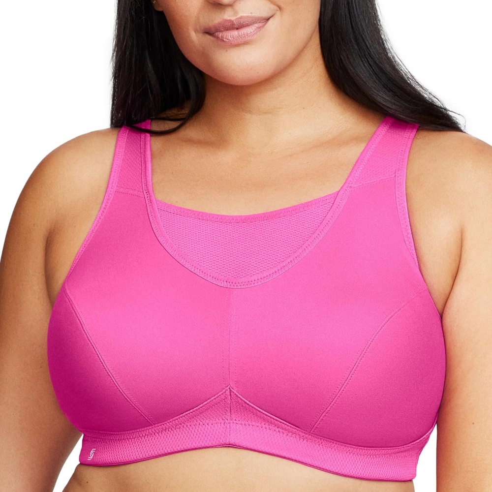 image:imageFull Figure Plus Size NoBounce Camisole Sports Bra Wirefree 1066Rose Violet