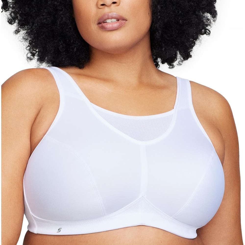 image:imageFull Figure Plus Size NoBounce Camisole Sports Bra Wirefree 1066White