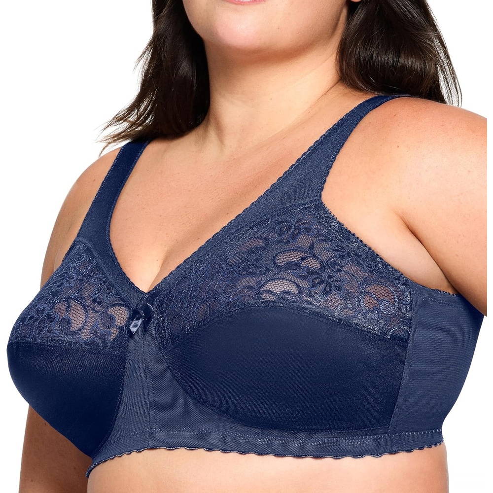 image:imageGlamorise Full Figure Plus Size MagicLift Original Support Bra Wirefree 1000Blue