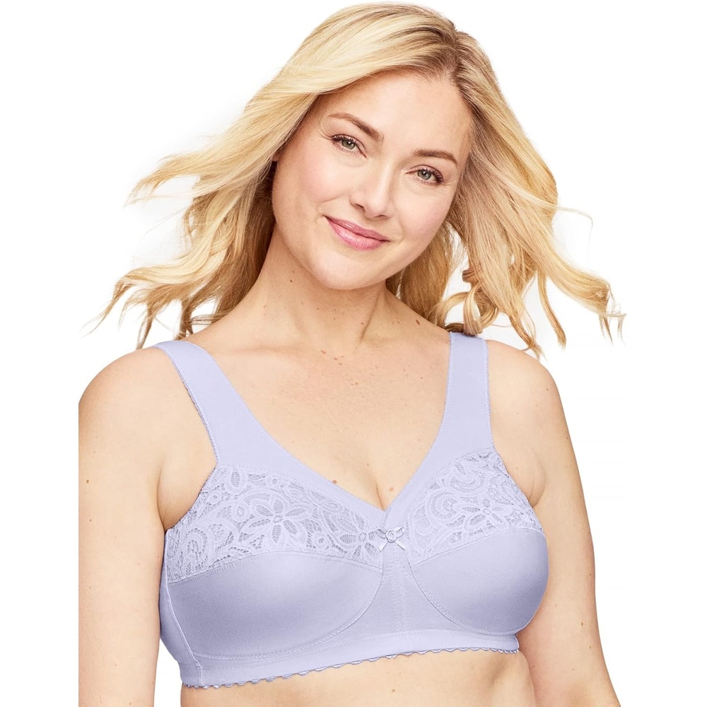 image:imageGlamorise Womens MagicLift Cotton Support Bra Wirefree 1001Lilac