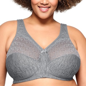 image:imageFull Figure Plus Size MagicLift Moisture Control Bra Wirefree 1064Gray Heather