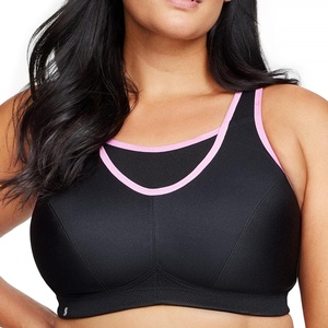image:imageFull Figure Plus Size NoBounce Camisole Sports Bra Wirefree 1066BlackPink