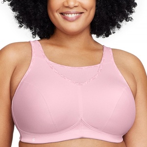 image:imageFull Figure Plus Size NoBounce Camisole Sports Bra Wirefree 1066Parfait Pink