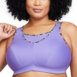 image:imageFull Figure Plus Size NoBounce Camisole Sports Bra Wirefree 1066Purple