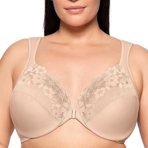 image:imageGlamorise Full Figure Plus Size FrontClosure Cotton Wonderwire Bra Underwire 1241Caf