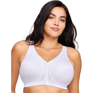 image:imageGlamorise Full Figure Plus Size MagicLift FrontClosure Posture Back Bra Wirefree 1265White