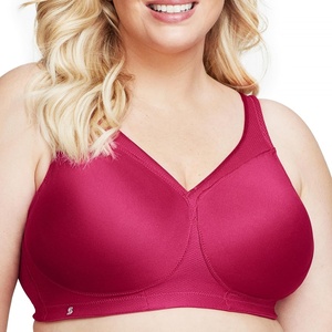 image:imageGlamorise Full Figure Plus Size MagicLift Seamless Sports Bra Wirefree 1006Ruby Red