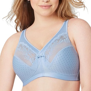 image:imageGlamorise Womens Full Figure Wirefree Minimizer Support Bra 1003Light Blue