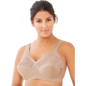 image:imageGlamorise Womens MagicLift Cotton Support Bra Wirefree 1001Cafe Au Lait