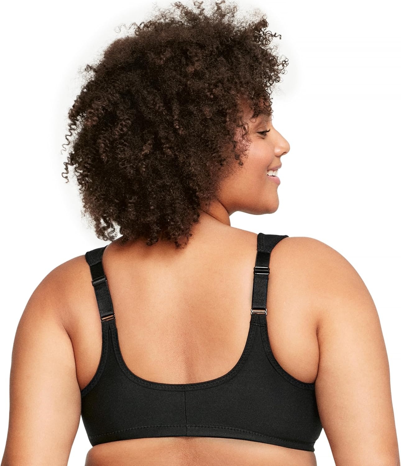 image:imageGlamorise Full Figure Plus Size Wonderwire FrontClosure Bra Underwire 1245Black