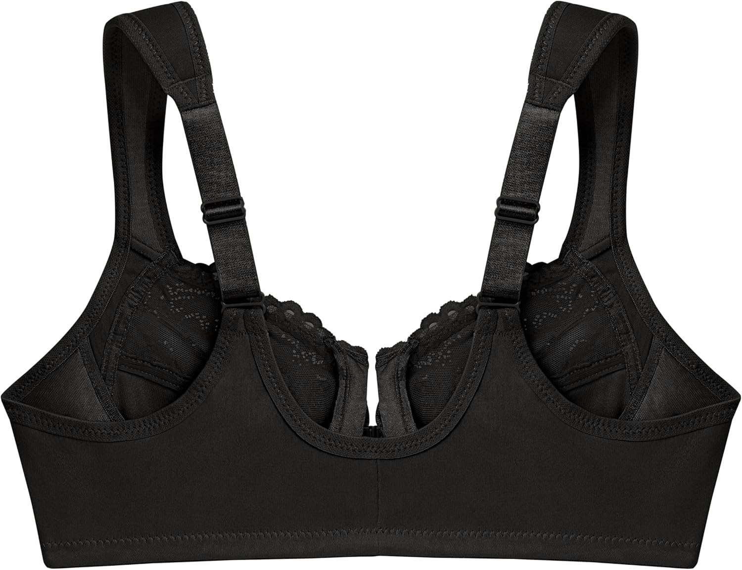 image:imageGlamorise Full Figure Plus Size Wonderwire FrontClosure Bra Underwire 1245Black