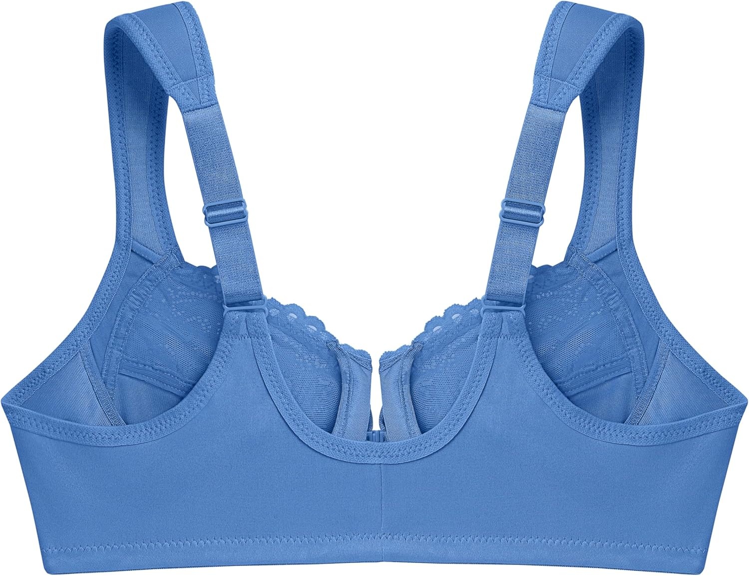image:imageGlamorise Full Figure Plus Size Wonderwire FrontClosure Bra Underwire 1245Blue