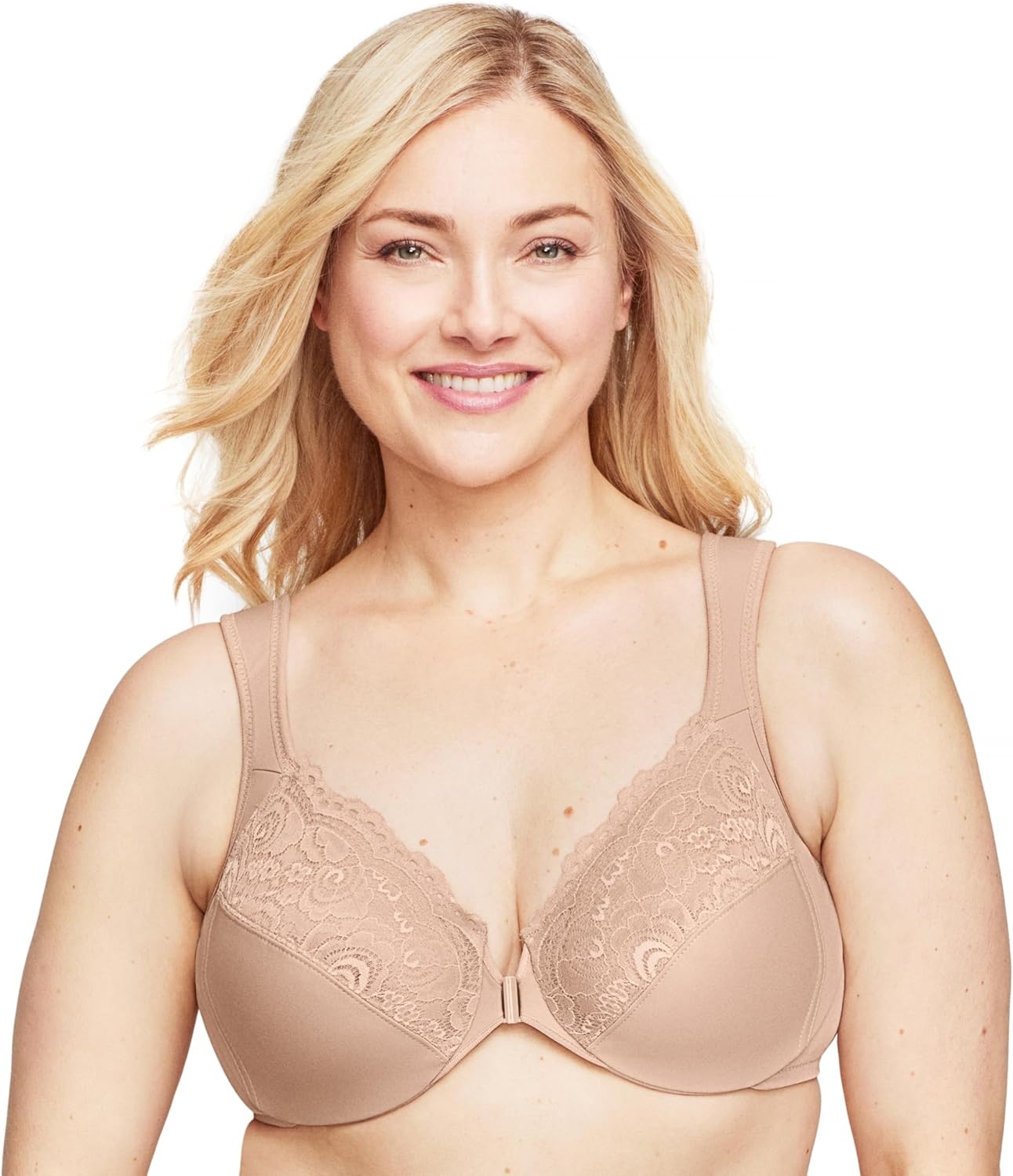 image:imageGlamorise Full Figure Plus Size Wonderwire FrontClosure Bra Underwire 1245Caf