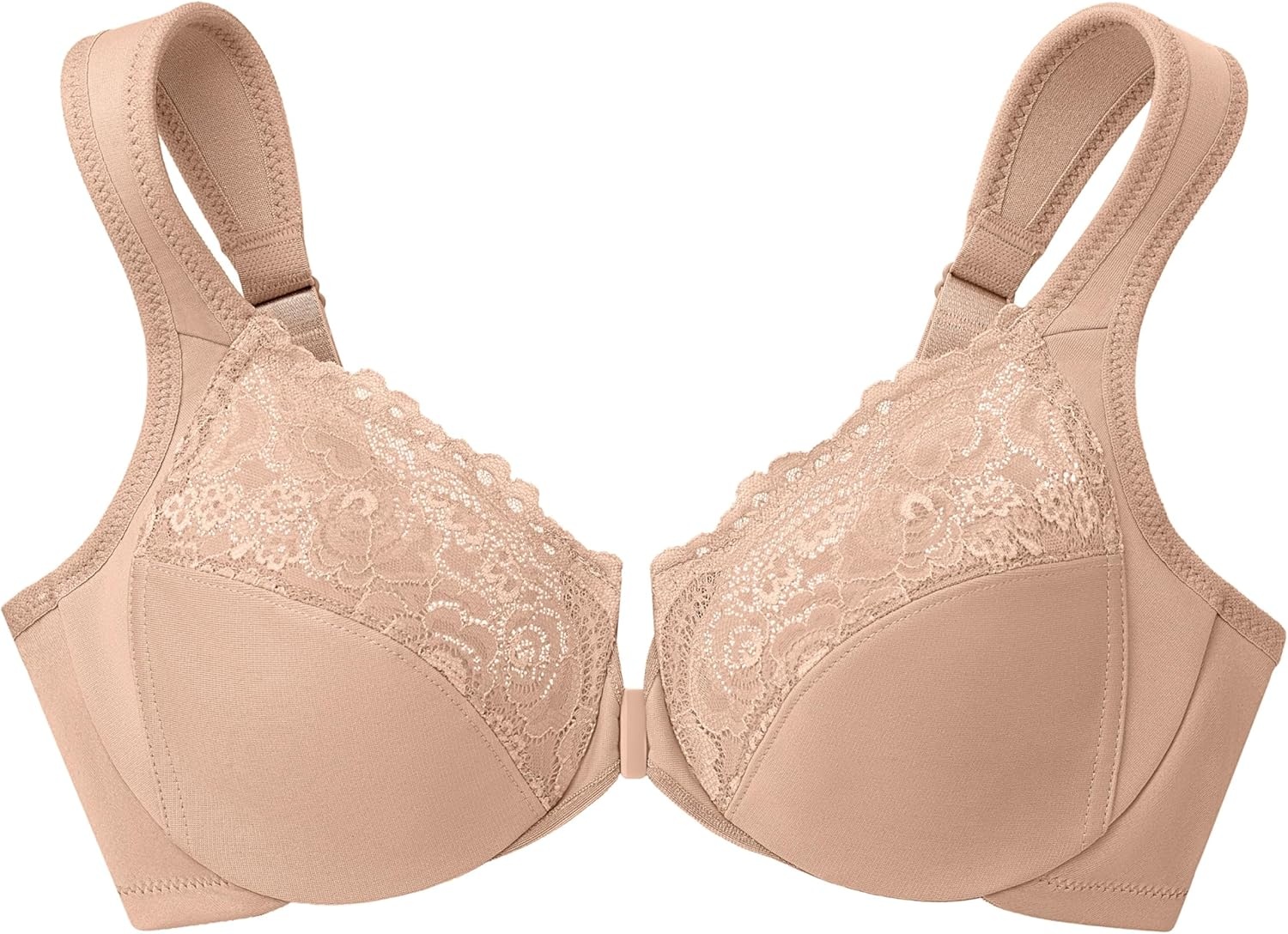 image:imageGlamorise Full Figure Plus Size Wonderwire FrontClosure Bra Underwire 1245Caf