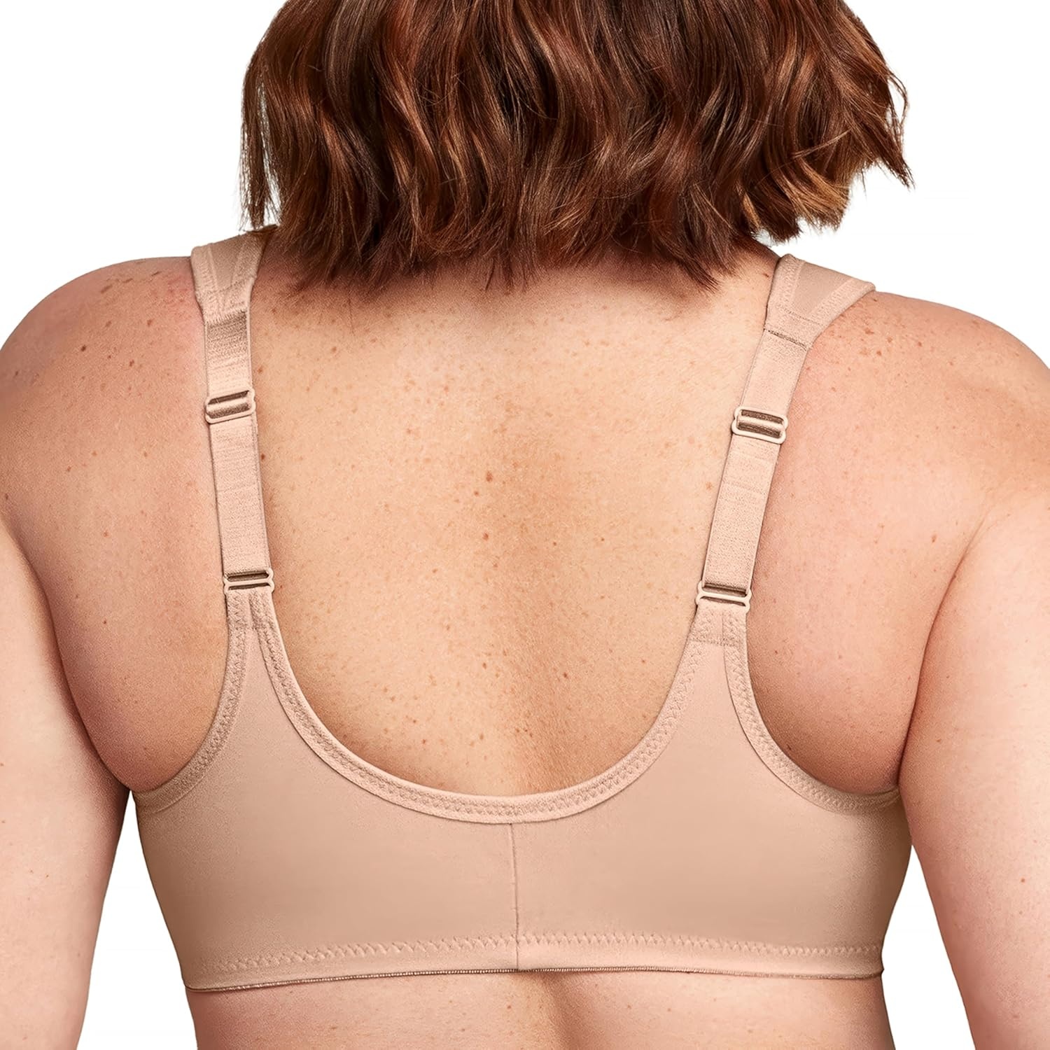 image:imageGlamorise Full Figure Plus Size Wonderwire FrontClosure Bra Underwire 1245Caf Print