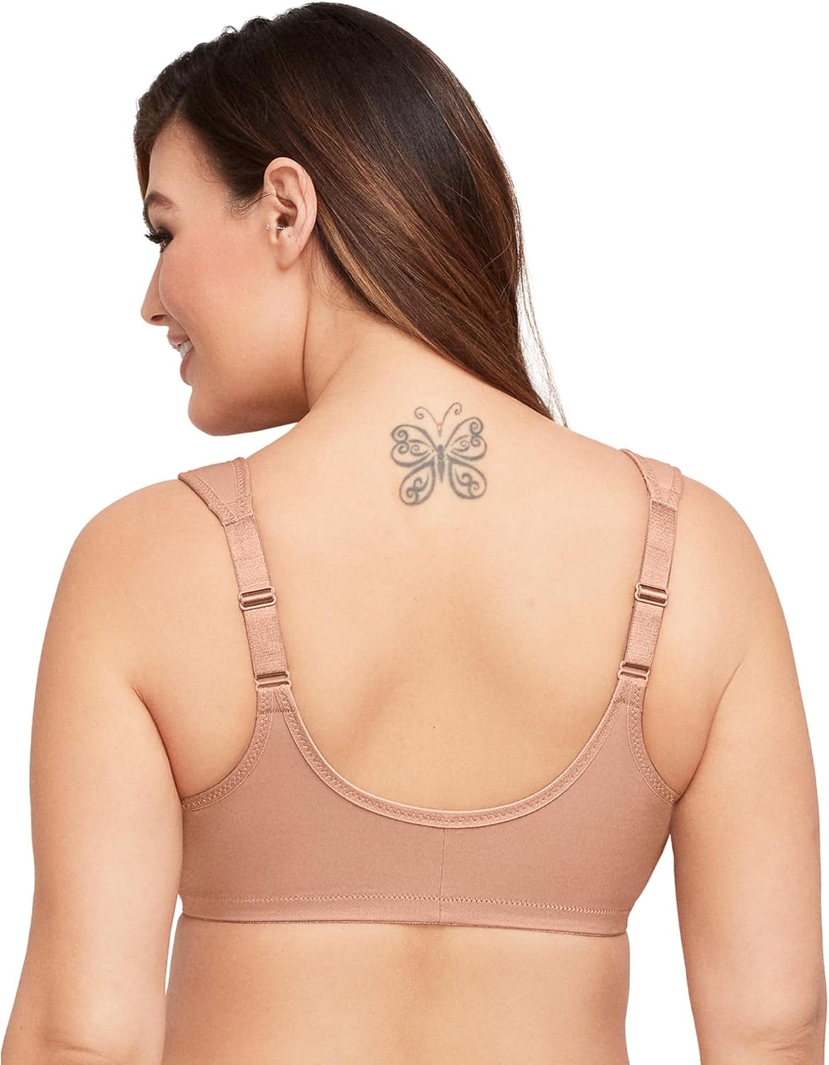 image:imageGlamorise Full Figure Plus Size Wonderwire FrontClosure Bra Underwire 1245Cappuccino