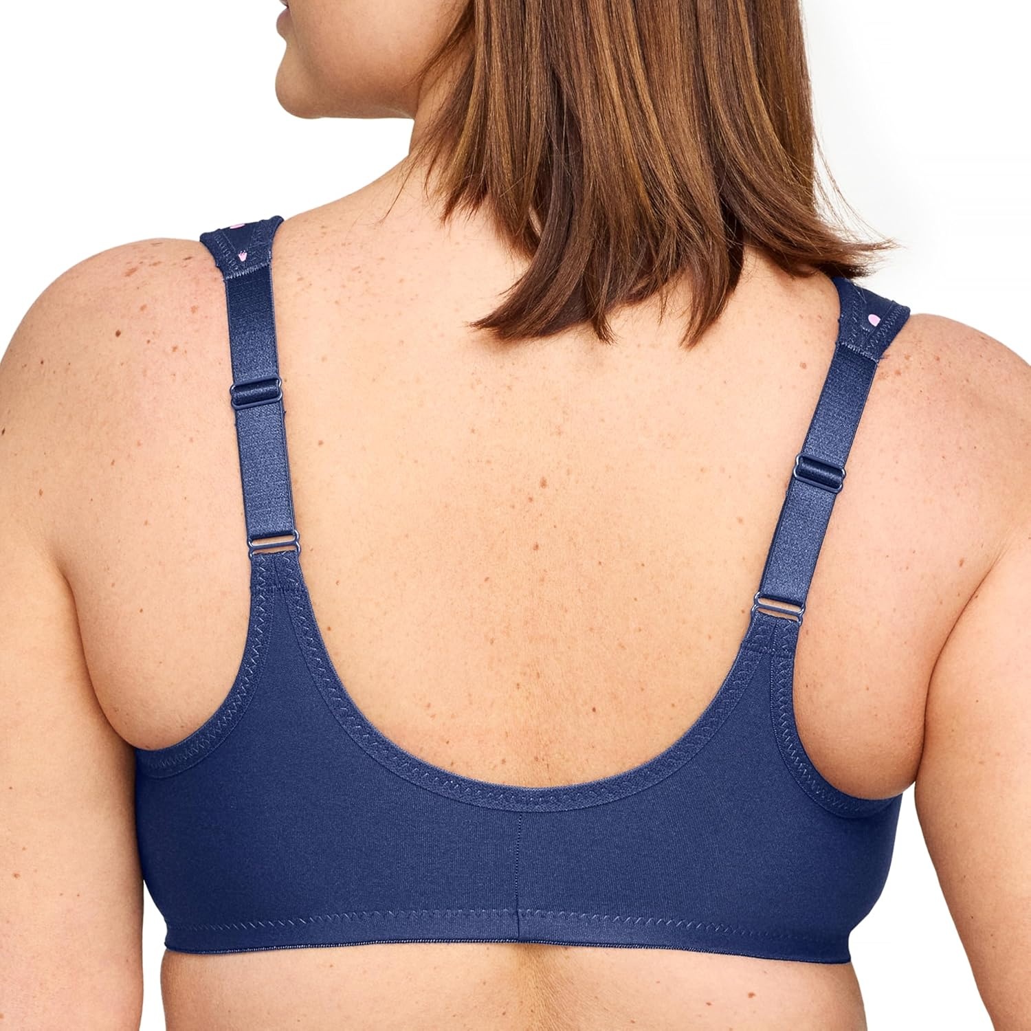 image:imageGlamorise Full Figure Plus Size Wonderwire FrontClosure Bra Underwire 1245Navy Print