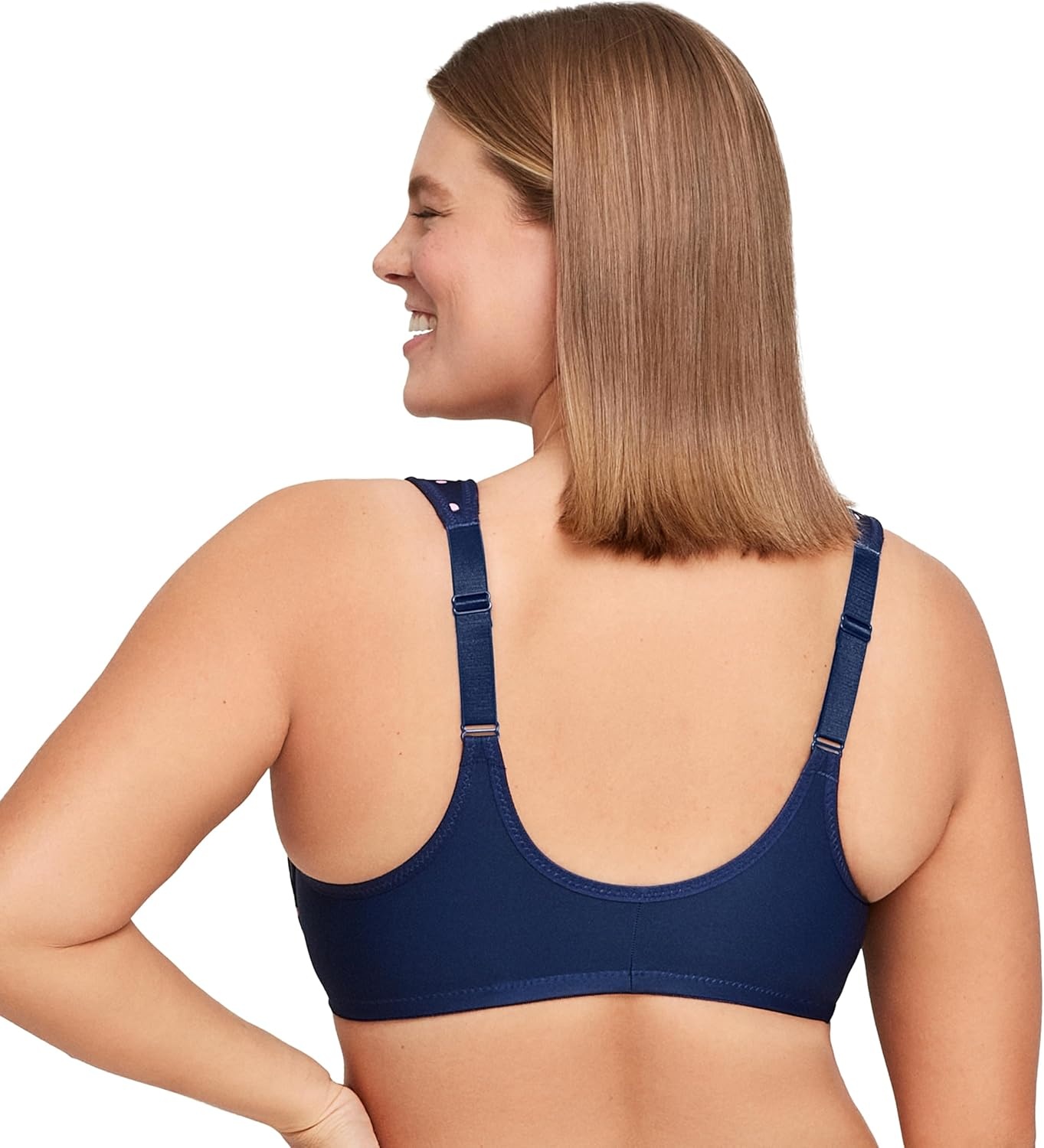 image:imageGlamorise Full Figure Plus Size Wonderwire FrontClosure Bra Underwire 1245Navy Print