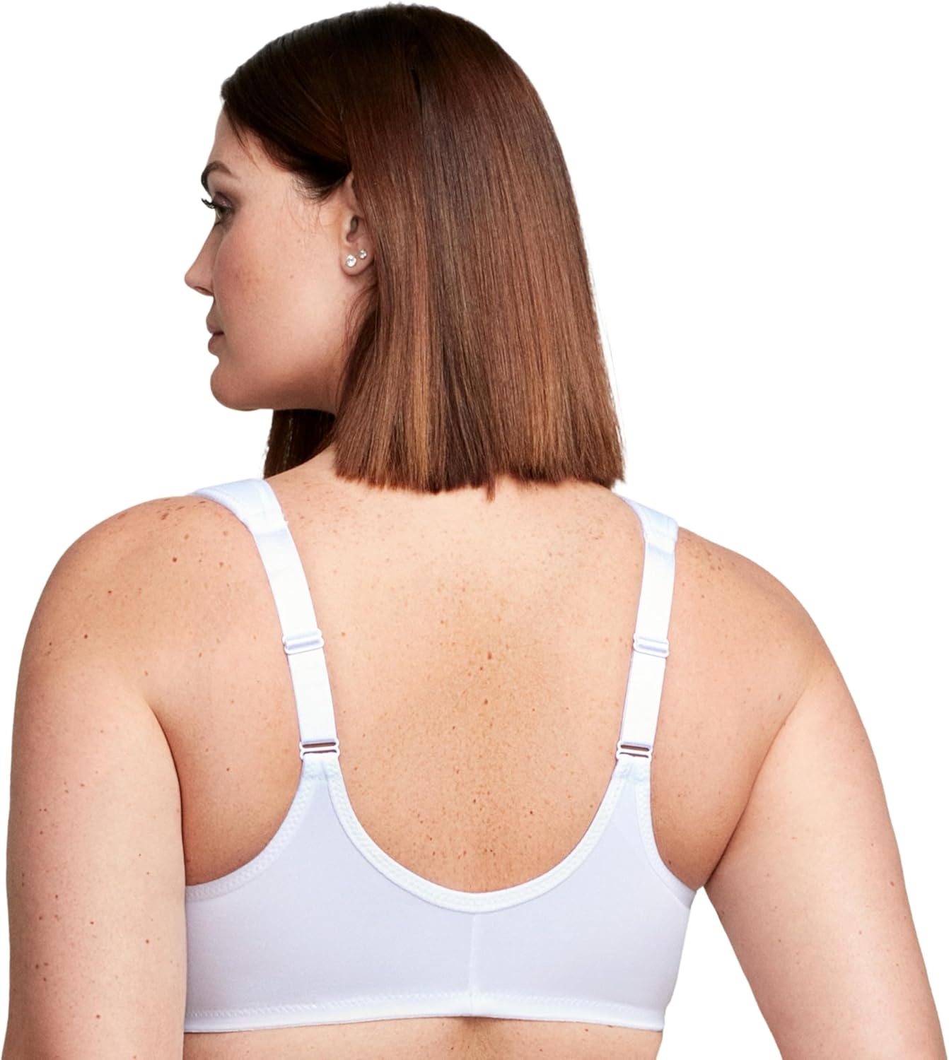 image:imageGlamorise Full Figure Plus Size Wonderwire FrontClosure Bra Underwire 1245White