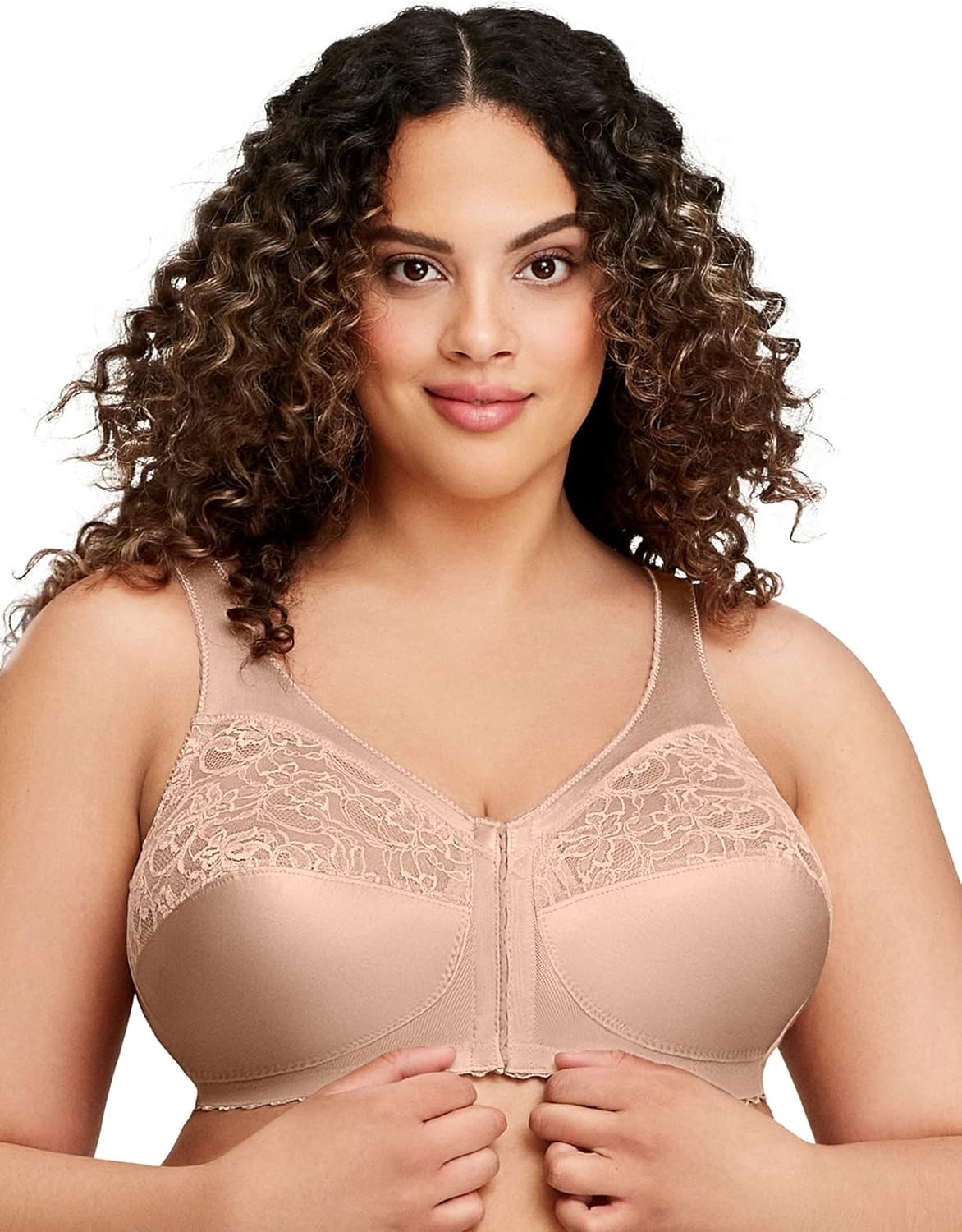 image:imageGlamorise Womens Full Figure MagicLift Front Close Support Bra 1200Blush