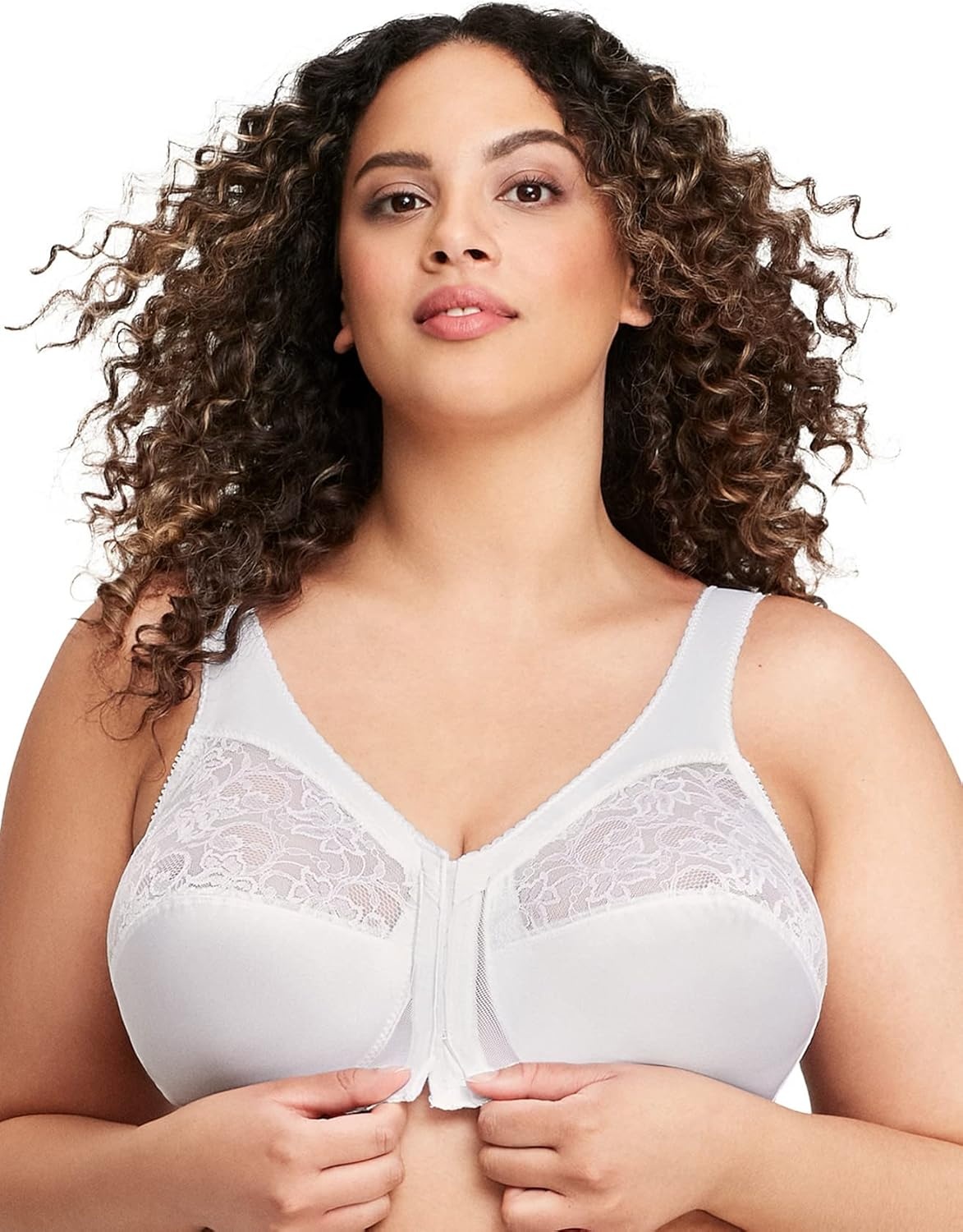 image:imageGlamorise Womens Full Figure MagicLift Front Close Support Bra 1200White