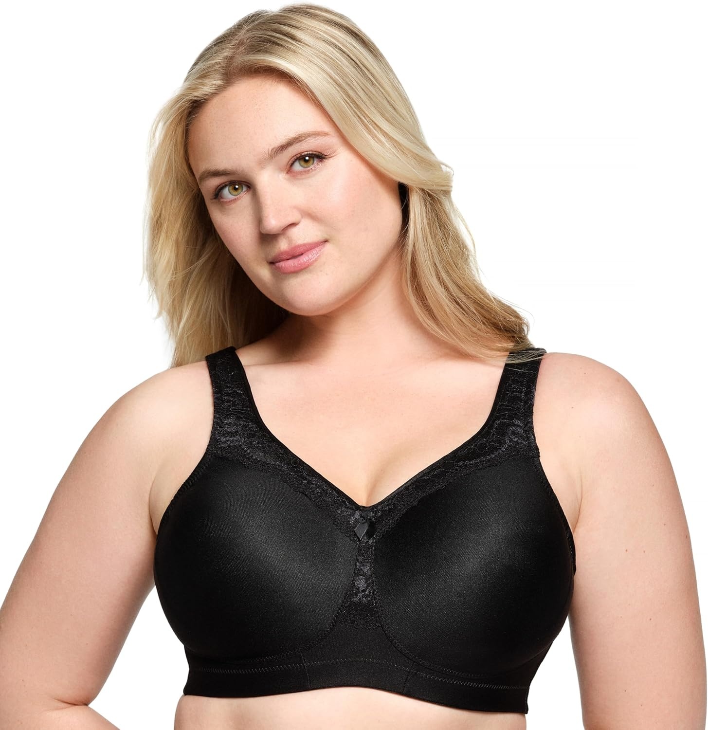 image:imageGlamorise Womens MagicLift Seamless Bra Wirefree 1007Black