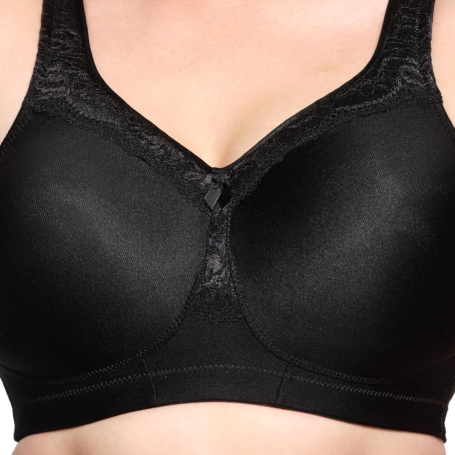 image:imageGlamorise Womens MagicLift Seamless Bra Wirefree 1007Black