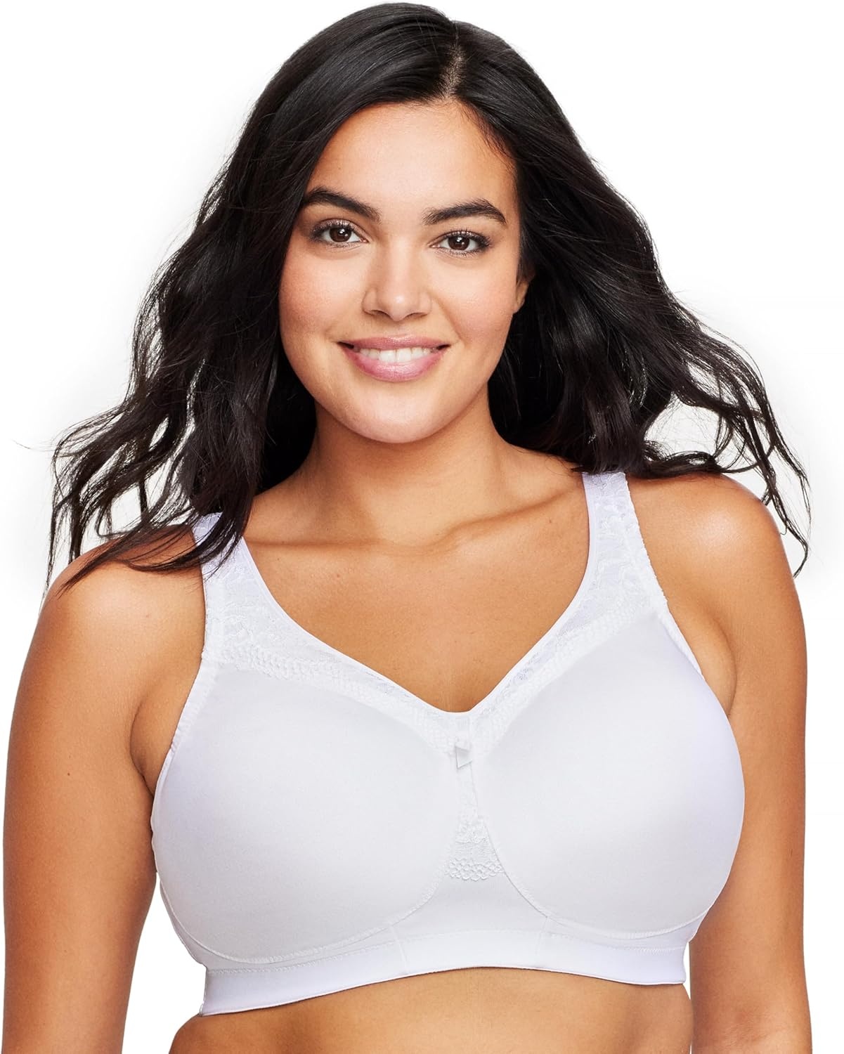 image:imageGlamorise Womens MagicLift Seamless Bra Wirefree 1007White
