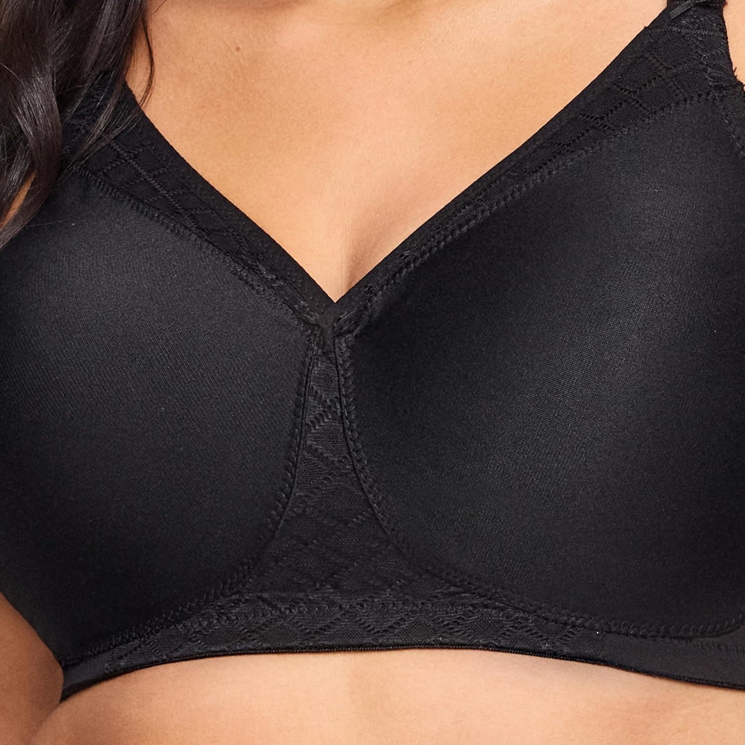 image:imageGlamorise womens Magiclift Seamless Tshirt Bra Wirefree 1080Black